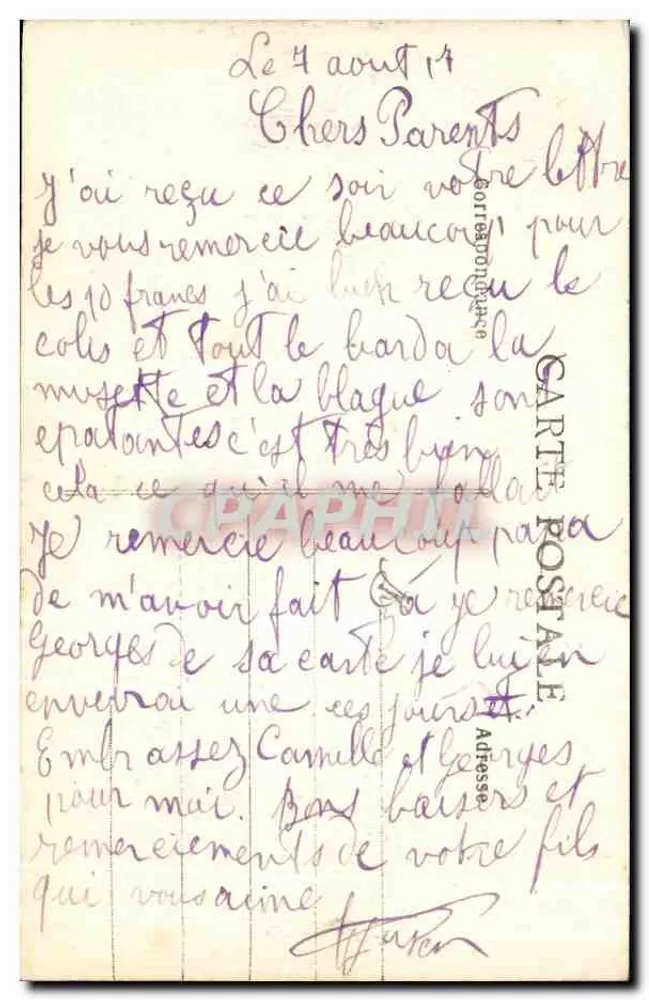 Cherbourg - Waffenkammer - L'Aloès — Sammlung C. L. - Rückseite