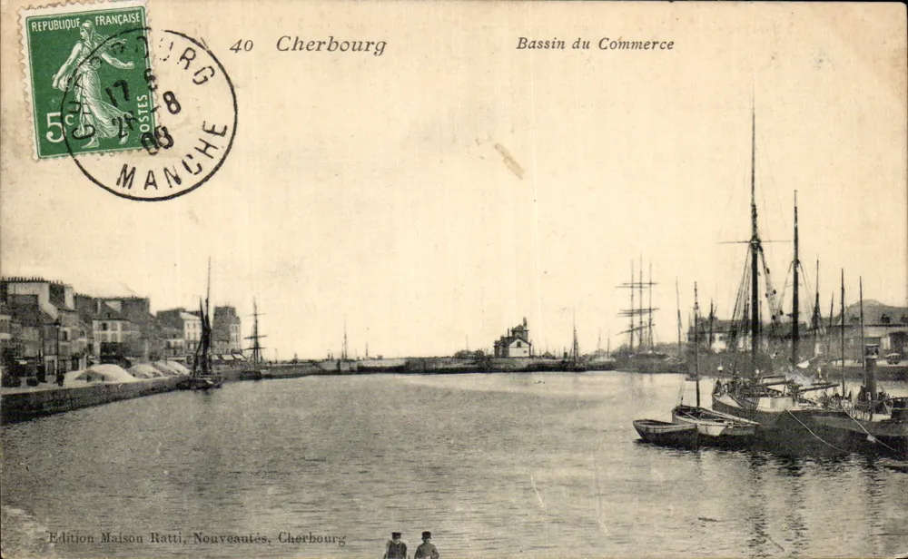 Bassin do Comércio — Cherbourg — Edição Maison Ratti, Novidades, Cherbourg - Frente