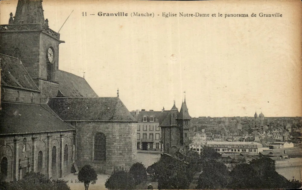 Granville (Manche) — Kirche Notre-Dame und Panorama von Granville — Verlag in Rennes - Vorderseite