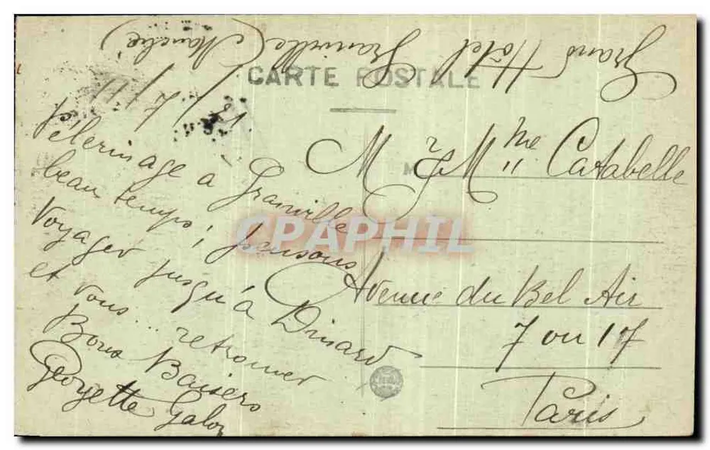 Granville (Manche) — Die Alte Stadt, Blick von oben — Verlag unbekannt, Nr. 50 - Rückseite