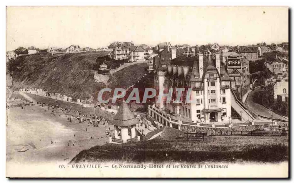 Granville — Le Normandy-Hôtel und die Straßen von Coutances — Edition A. Bernard - Vorderseite