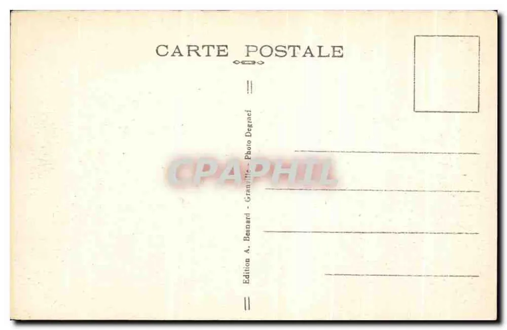 Granville — In den Felsen — Edition A. Besnard, Granville - Rückseite