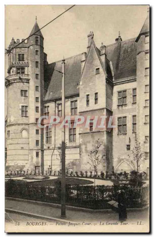 Bourges — Palais Jacques-Cœur — La Grande Tour — I.L. - Vorderseite