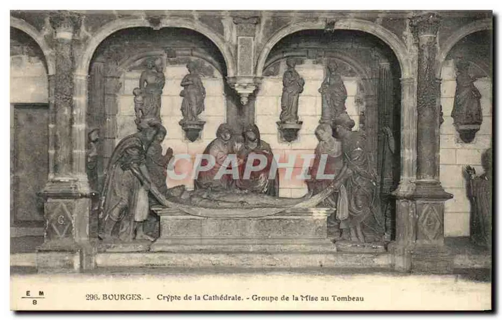 Bourges — Krypta der Kathedrale — Gruppe der Beisetzung - Vorderseite