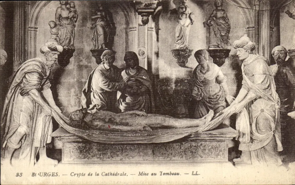 Bourges — Cripta da Catedral — Mise au Tombeau — LL. - Frente