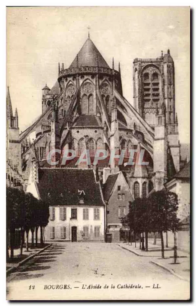 Bourges — A Abside da Catedral — LL. n°12 - Frente