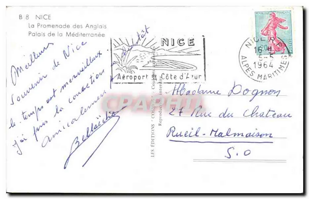 Nice - Die Promenade des Anglais - Palast der Mittelmeeres — 'Compos' Editionen n° B8 - Rückseite