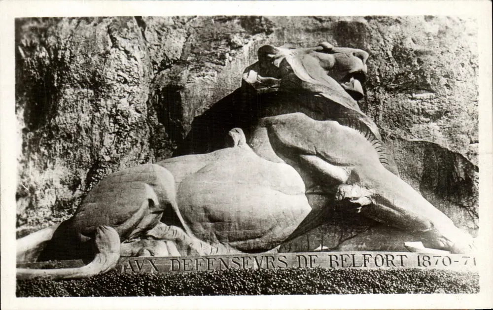 Lion de Belfort — Pomnik Obroncom Belfortu 1870-71 — wydawca A. Barbieri - Awers