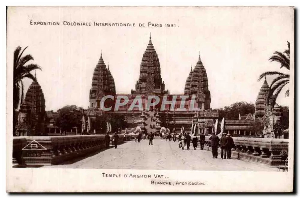 Tempel von Angkor Wat — Internationale Kolonialausstellung Paris 1931 — Blanche, Architekten - Vorderseite