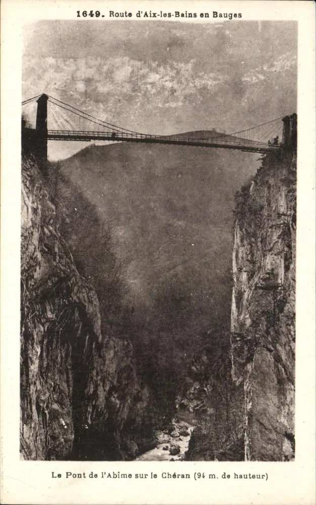 Die Brücke des Abgrunds über den Chéran — Route von Aix-les-Bains in den Bauges — Photography Grimaldi, Chambery - Vorderseite