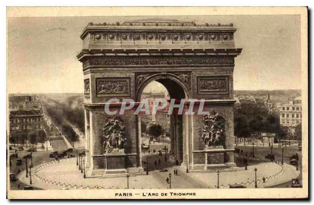Paris — L'Arc de Triomphe — éditeur anonyme - Frente