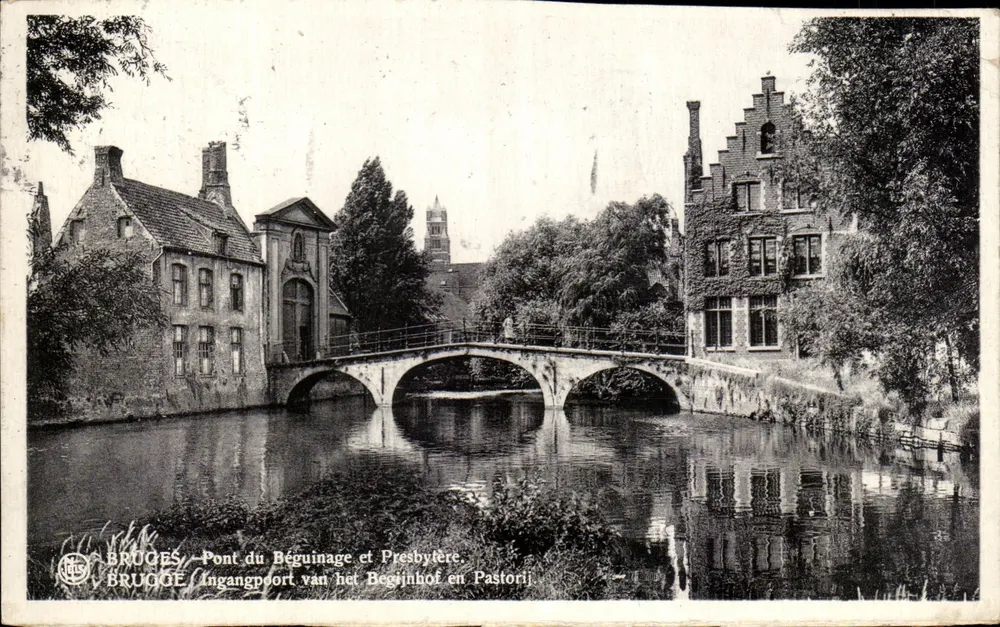 Bruges — Brücke des Beguinages und Presbyterium — anonymer Verleger, Seriennummer nicht sichtbar - Vorderseite
