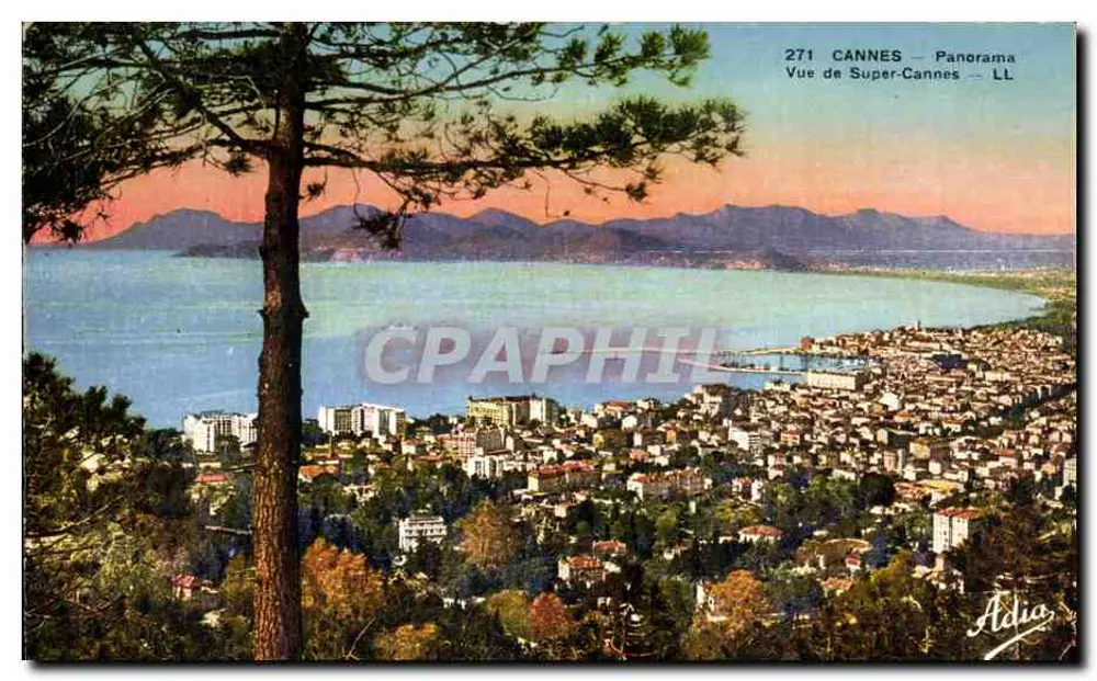 CANNES — Panorama Vista de Super-Cannes — LL — Adia - Frente