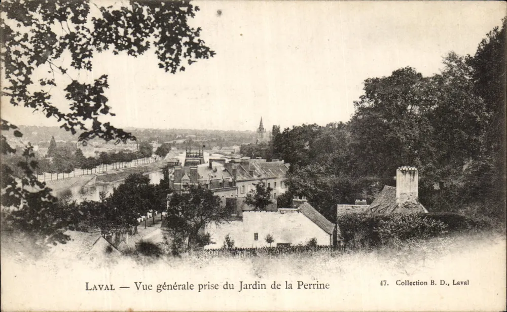Laval — Allgemeiner Blick vom Jardin de la Perrine — Collection B. D., Laval, n°47 - Vorderseite