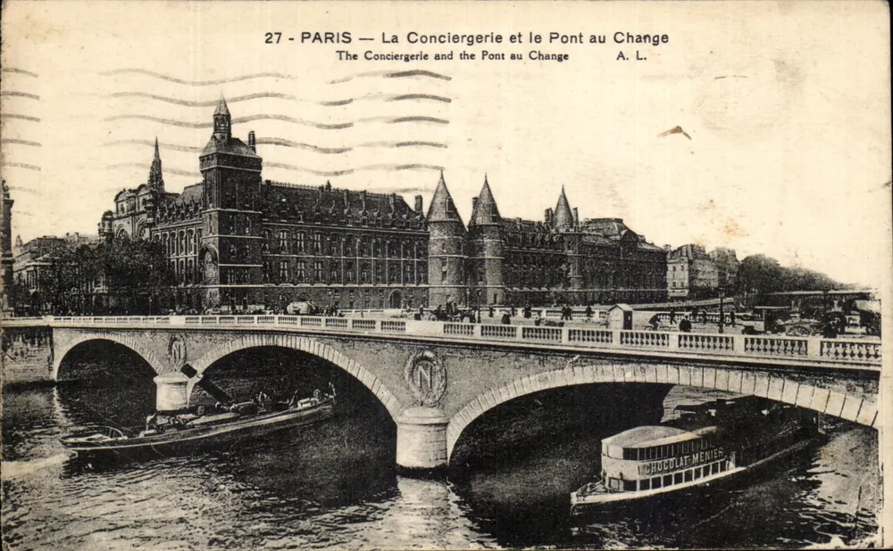 Paris — La Conciergerie und der Pont au Change — A. L. - Vorderseite