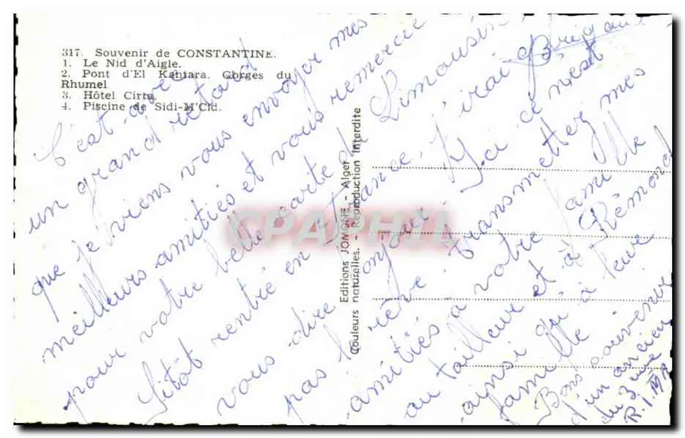 Constantina — Recordações de Constantina — Éditions JOM GILÉ - Verso