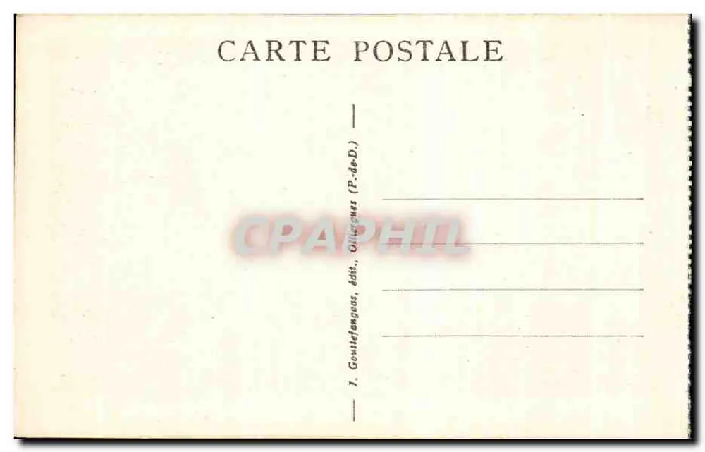 LE MONT-DORÉ — Wald am Capucin-Saal — G. D'O. n° 861 - Rückseite