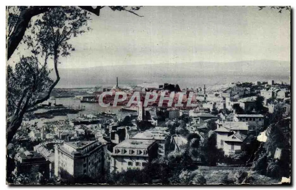Genova — Panorama et le phare — éditeur A. Storchi, Milan - Recto