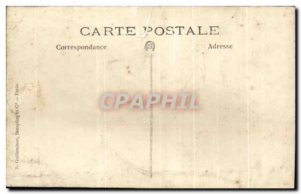 Homem idoso com cajado — jardim — B. Guilliennot, Paris - Verso