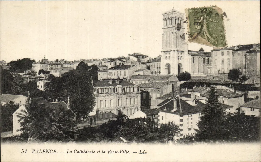 Valence — Die Kathedrale und das Unterstadtviertel — LL. - Vorderseite