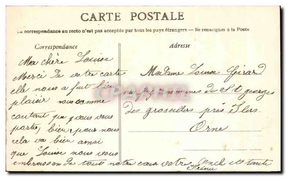 Caen — Abbaye aux Dames gegründet von Königin Mathilde, 10. Jahrhundert — Sammlung LD - Rückseite