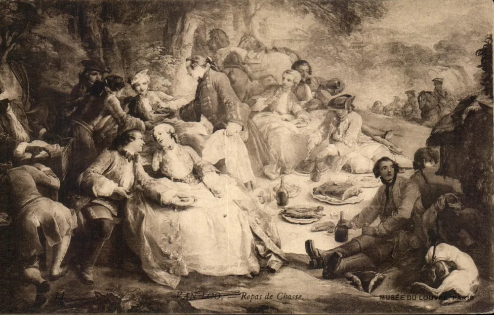 Refeição de Caça — Van Loo — Museu do Louvre, Paris - Frente