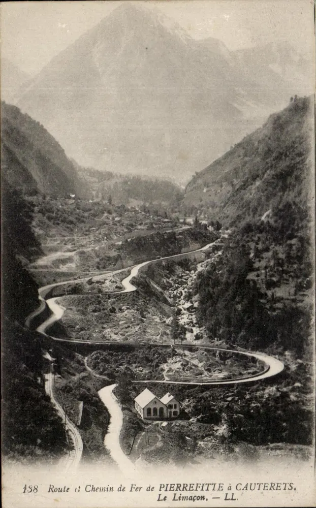 Le Limaçon — Estrada e Ferrovia de Pierrefitte a Cauterets — LL, n°138 - Frente
