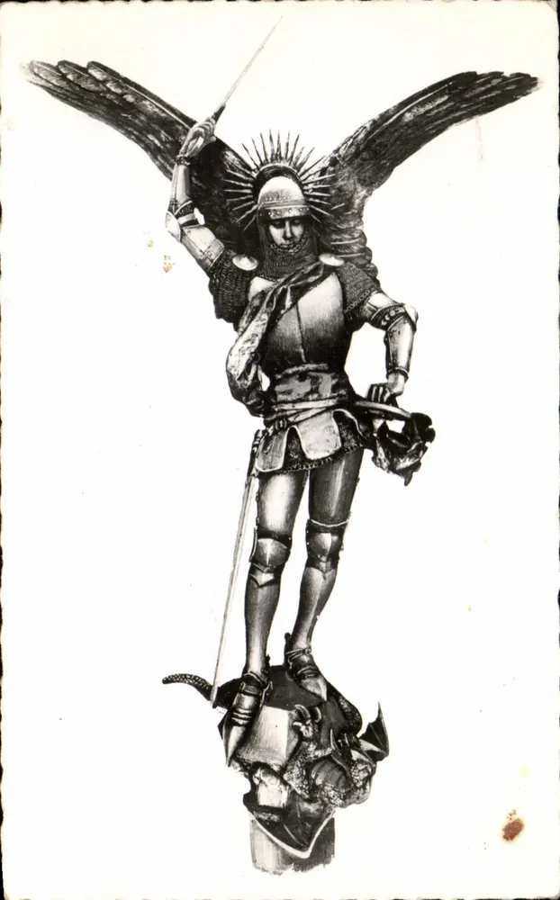 Mont-Saint-Michel — Statue des heiligen Michael auf der gotischen Spitze — Verlag Comlier (S.-et-L.) - Vorderseite