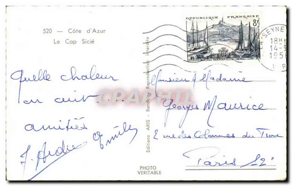 ले कैप सिसिए — एजुर के किनारा — एडिशन्स एआरआईएस, संख्या 520 - पीछे