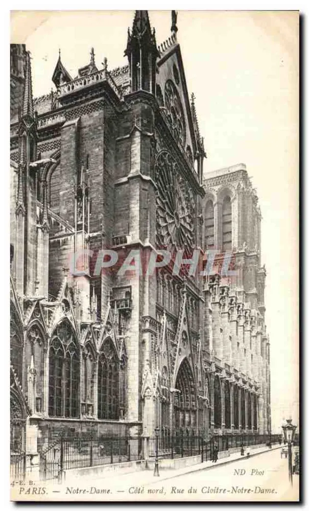 Paris — Notre-Dame — Nordseite, Rue du Cloître-Notre-Dame — ND Phot - Vorderseite