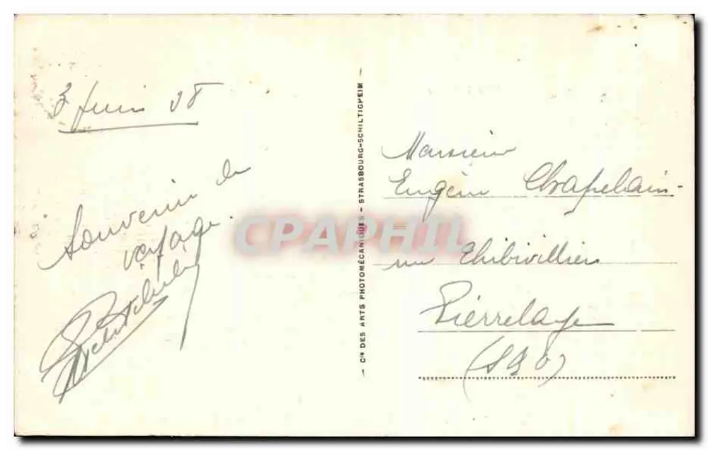 ENV. de LUCHON - Vale de Oueill, vista para Superbagnères — editor A.C. n°158 - Verso