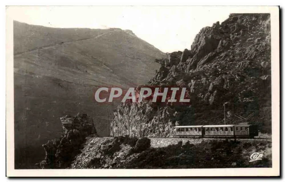 La Rhune - La Brèche — vista do trem de cremalheira — editor C.A.P. n° 91 - Frente