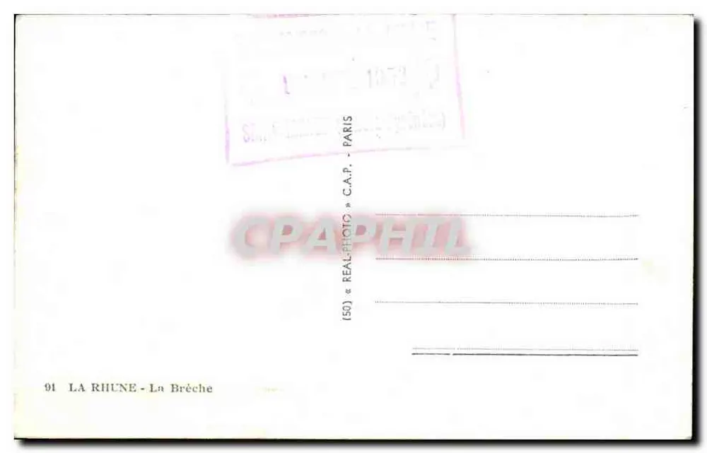 La Rhune - La Brèche — vista do trem de cremalheira — editor C.A.P. n° 91 - Verso
