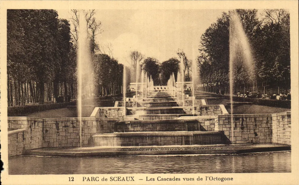 PARC de SCEAUX — Ansicht der Cascades vom Octogon — Gaston Favier, Verleger - Vorderseite