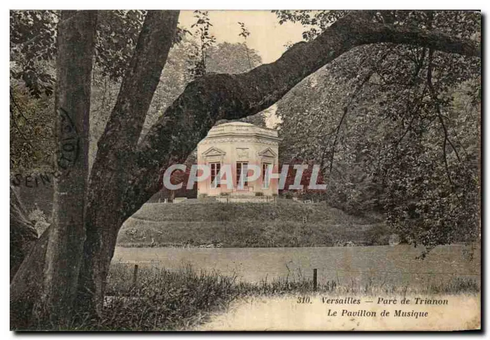 Versailles — Park von Trianon — Das Musikpavillon — Héliotypie Bourdier et Faucheux, n°310 - Vorderseite