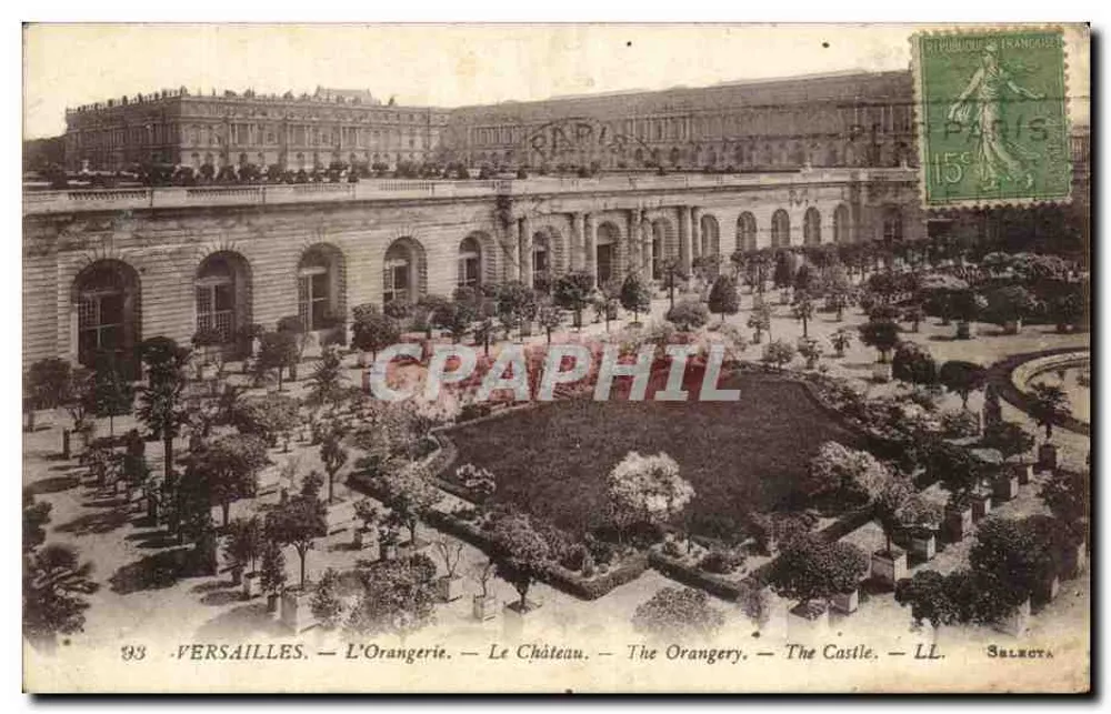 Versailles — A Orangerie — O Castelo — The Orangery — The Castle — LL. — Selecta - Frente