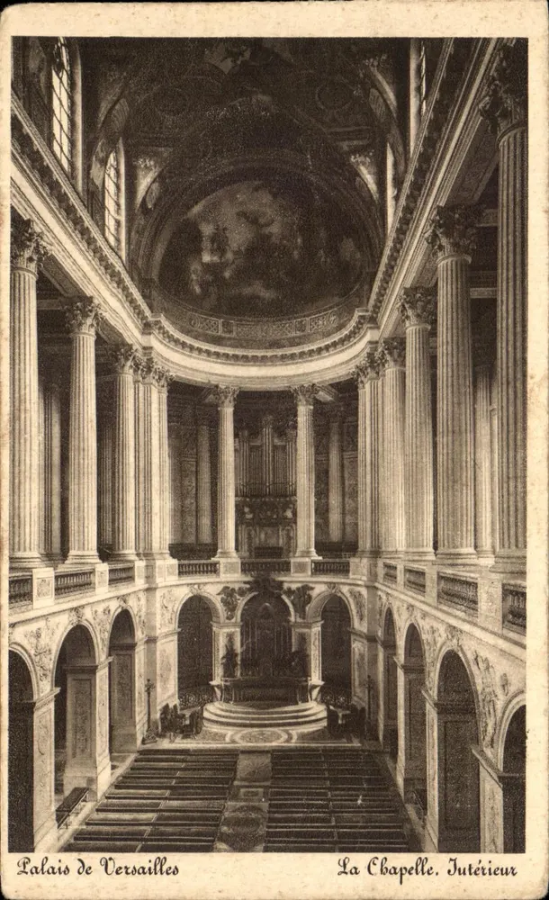Paleis van Versailles — De Inwendige Kapel — Uitgever niet geïdentificeerd, serie-nummer niet zichtbaar - Voorkant