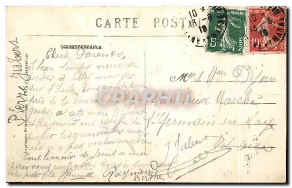 Floresta de Fontainebleau — Lago das Cegonhas (Gorges d'Apremont) — Coleção Artística L, n°141 - Verso