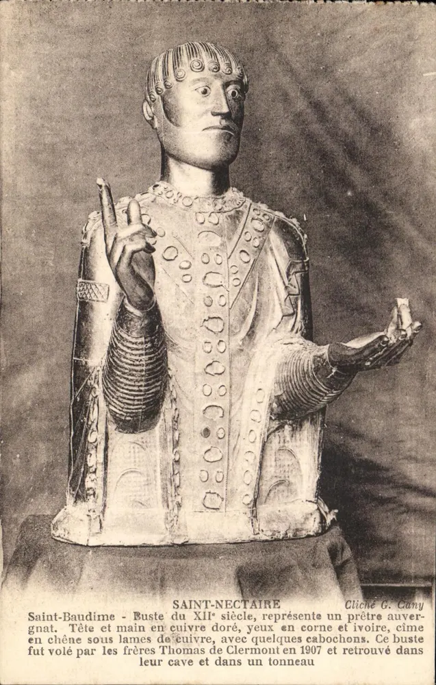 Saint-Nectaire — Büste des 12. Jahrhunderts, die einen Priester darstellt — Cliché G. Cuny - Vorderseite