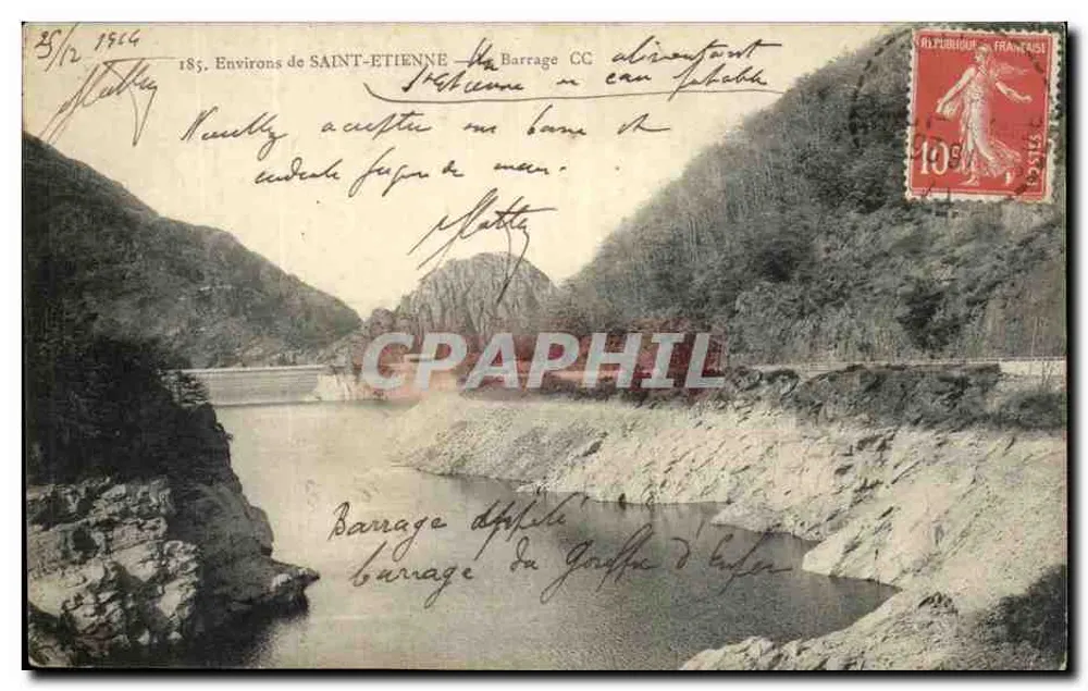 Barragem de Gaffièr - Environs de SAINT-ETIENNE — editor desconhecido, número de série não visível - Frente