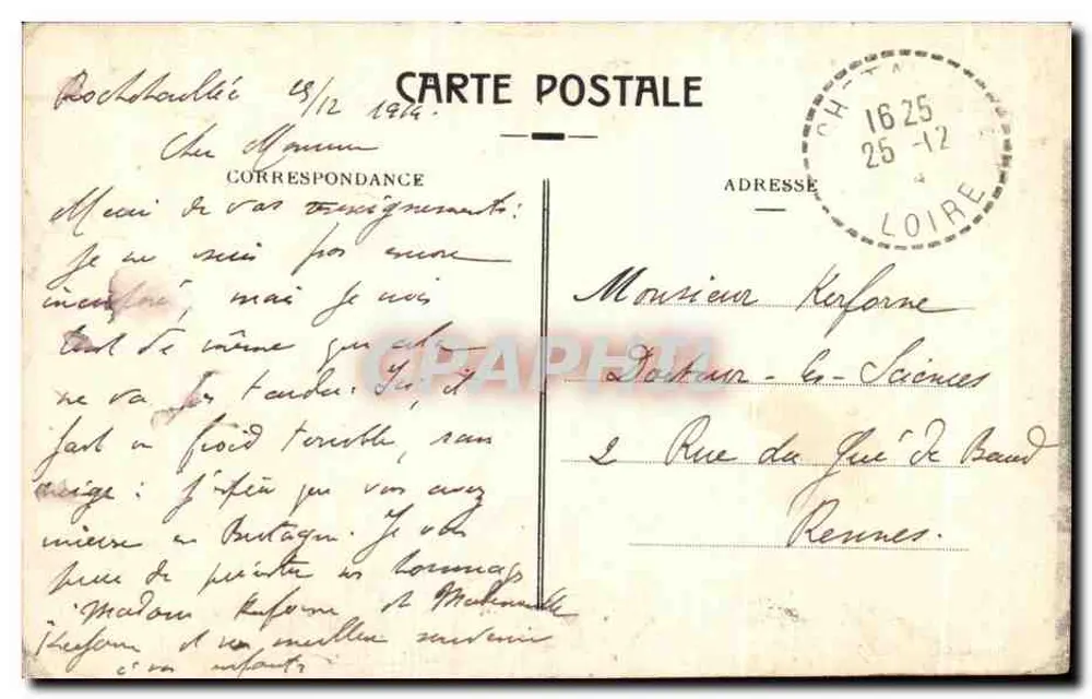 Barragem de Gaffièr - Environs de SAINT-ETIENNE — editor desconhecido, número de série não visível - Verso