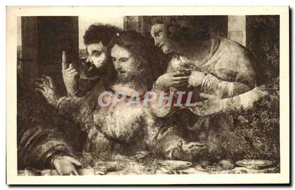 Das Cenacle — Erste Gruppe rechts vom Erlöser — Mailand, Serie 4469-8 - Vorderseite