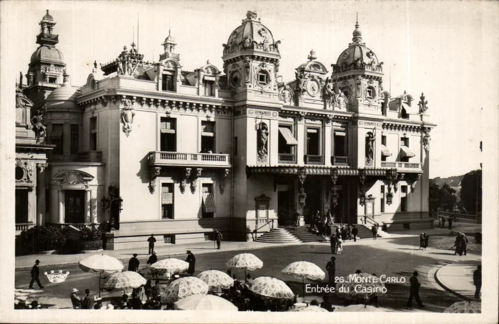Entrata del Casinò — Monte-Carlo — Munier, Fotografo, Nizza - Recto