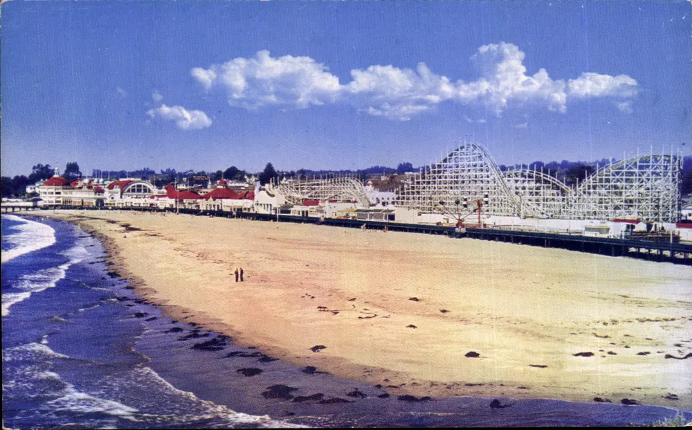 Santa Cruz — Casino und Boardwalk — Color-R-Karte, Kodachrom-Reproduktion von Berkeley Studios - Vorderseite