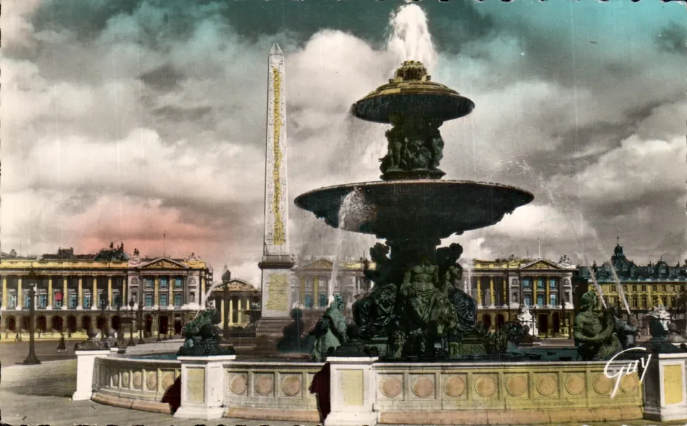 Platz der Concorde — Fontäne der Concorde und der Obelisk — Éditions GUY - Vorderseite