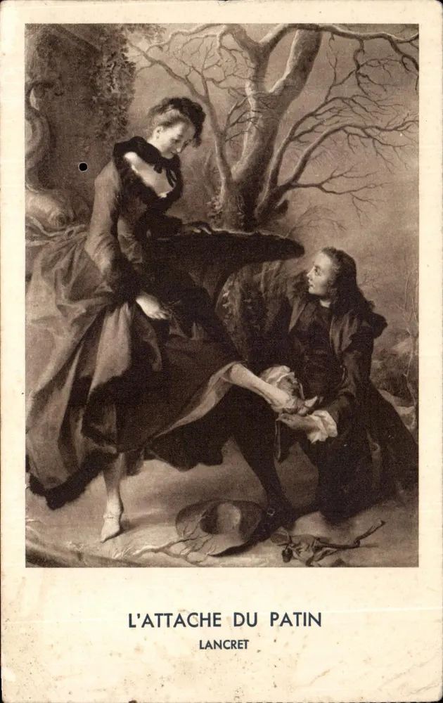 L'Attache du Patin — scène de cour dans un parc — éditeur Photo Balbin, n° 16 - Voorkant
