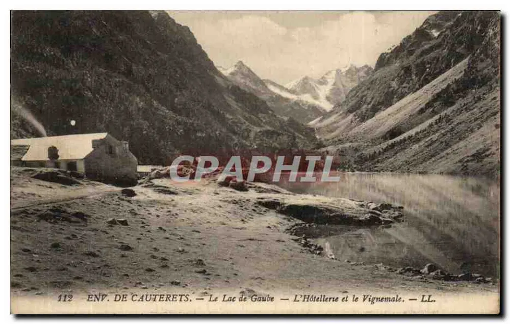 Env. de Cauterets — Le Lac de Gaube — L'Hôtellerie et le Vignemale — LL. — N° 112 - Vorderseite