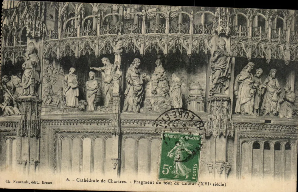 Chartreser Kathedrale — Fragment des Cadeau-Tours (16. Jahrhundert) — Ch. Foucault, Verleger Dreux - Vorderseite