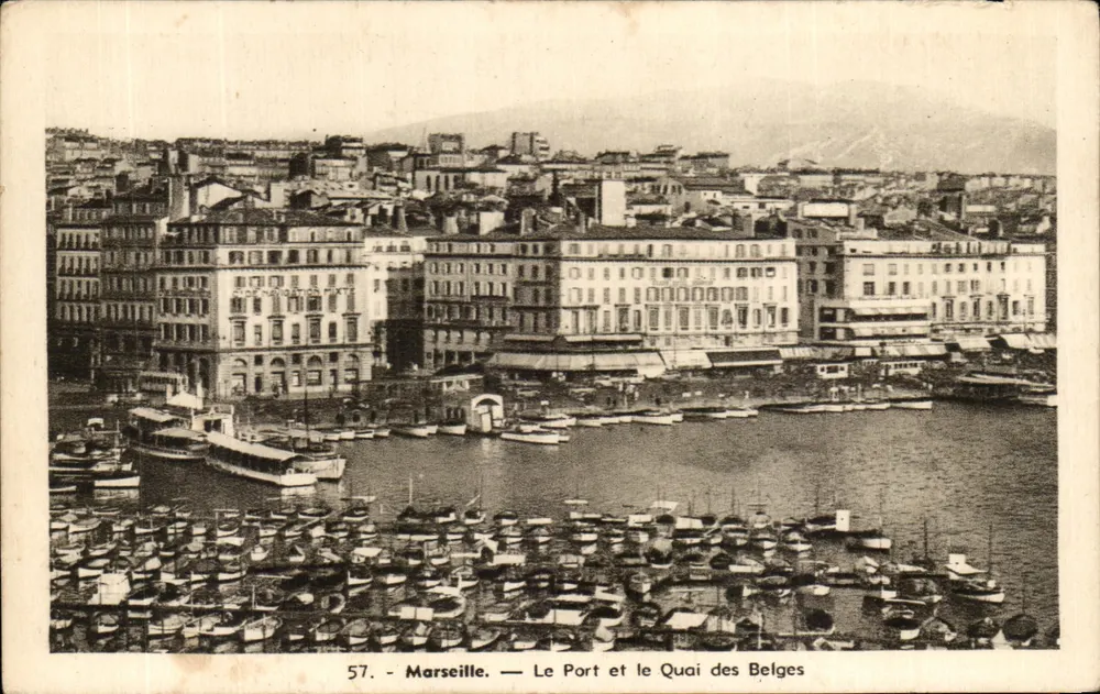 Marseille — Der Hafen und der Quai des Belges — Serie 57 - Vorderseite