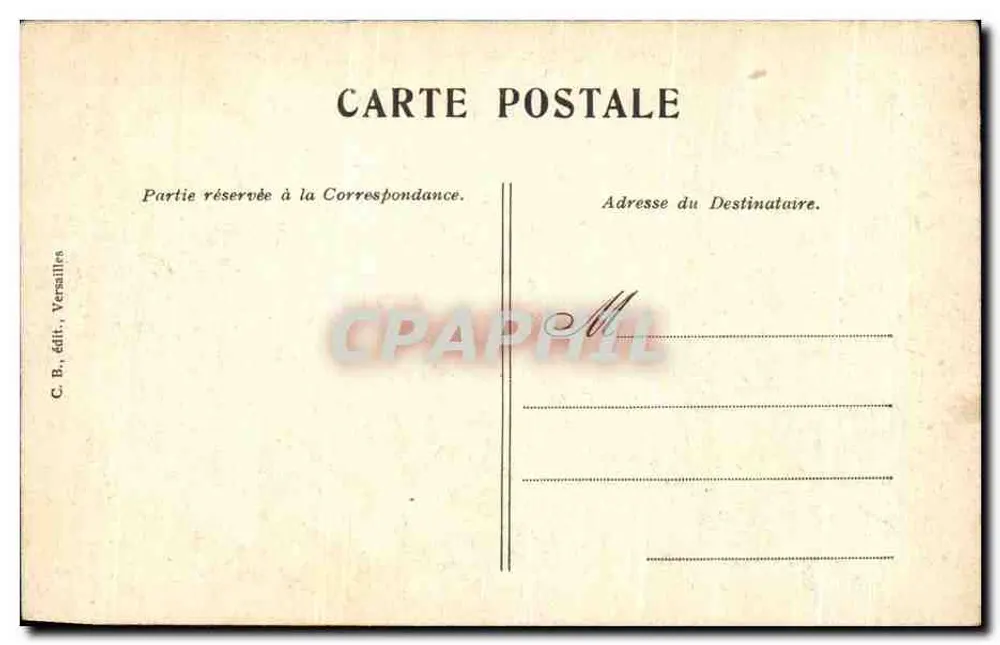Versailles — O Bassin d'Apollon — C. B., édit. Versailles - Verso